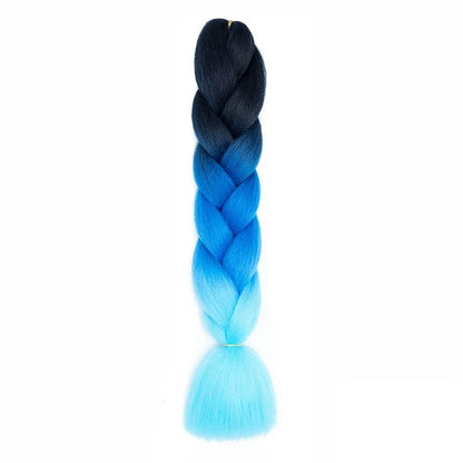 Synthetic 24Inch Jumbo Braids Extensions | Long Yaki Straight Braiding Hair Afro Ombre Color Hair for Women