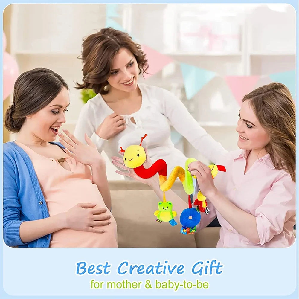 Cute Activity Musical Spiral Crib Stroller Car Seat Travel Hanging Toys Baby Boys Girls Rattles Toy