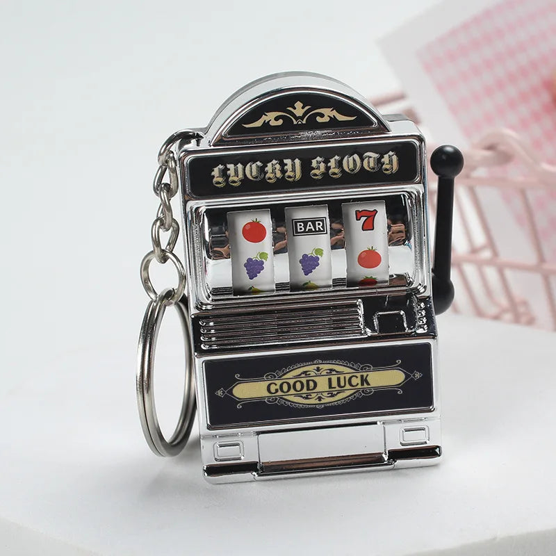 Fruit Slot Machine Keychain | Lucky Charm Bag Pendant for Adults