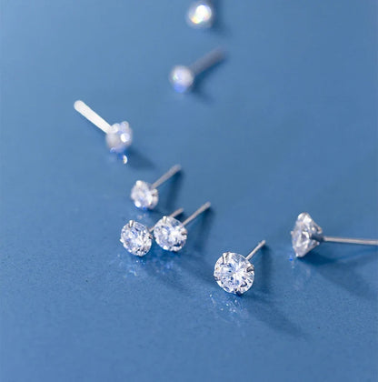 2 Carat 8.0mm D Color Moissanite Stud Earrings | 925 Sterling Silver Sparkling Wedding Jewelry