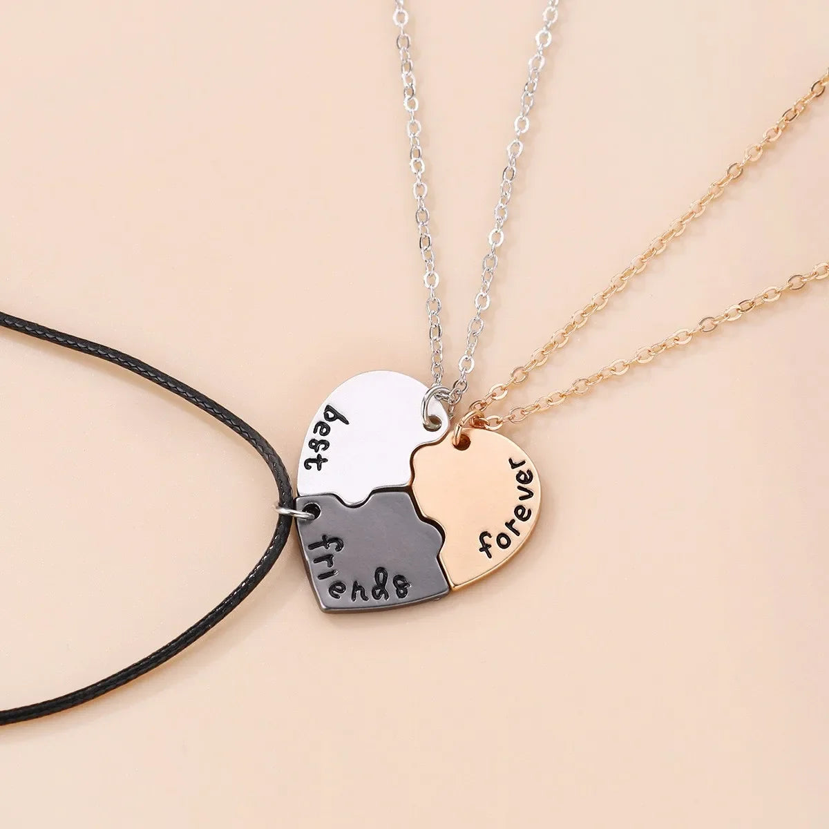 3 Piece Matching Pendant Necklace Set | Sun Moon Star Best Friend Gifts