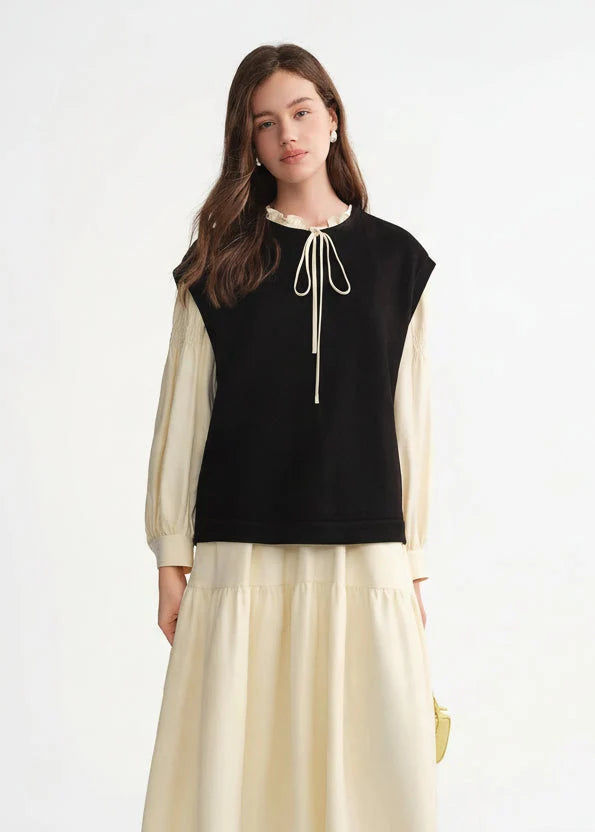 Plus Size Women’s Winter Set: Layered Skirt & Vest