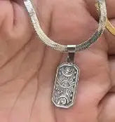 Stainless Steel OX Moon Necklace | Gold Plated Half Moon Blade Pendant