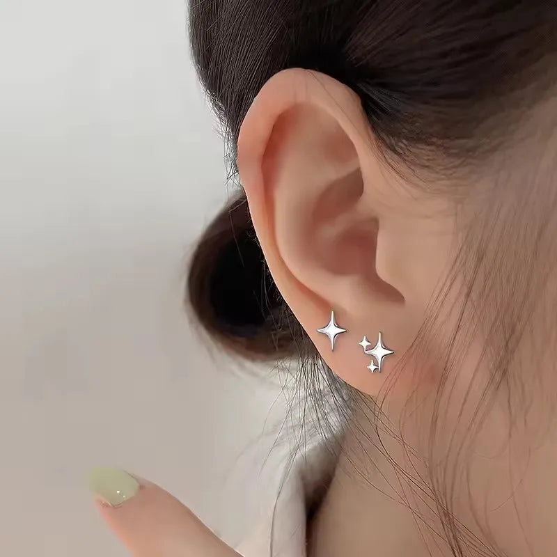Star Thread Chain Drop Earrings | Trendy Korean Style Pendant Jewelry