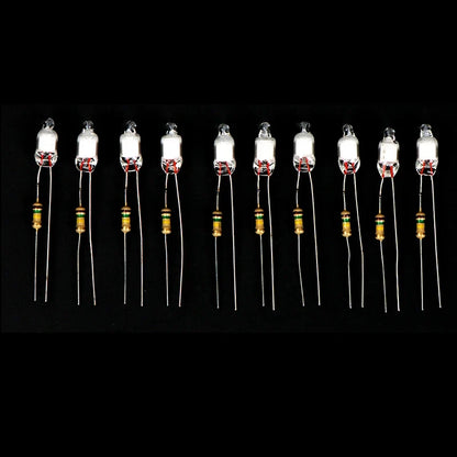 Neon Indicator Light Bulbs 10-Pack | 220V with Built-In Resistor