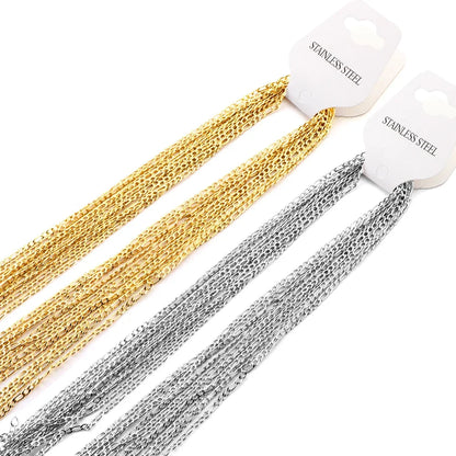 ASONSTEEL Stainless Steel Cuban Link Chain Necklace | Gold Unisex Trendy Jewelry