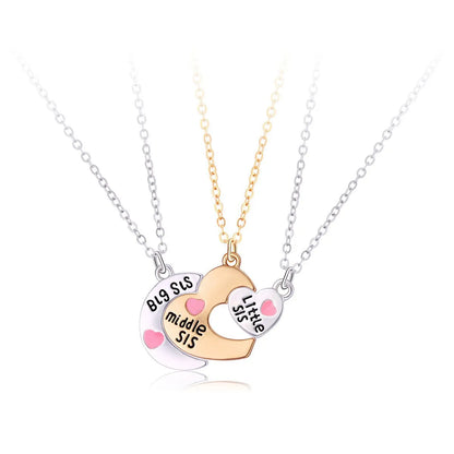 3 Piece Matching Pendant Necklace Set | Sun Moon Star Best Friend Gifts