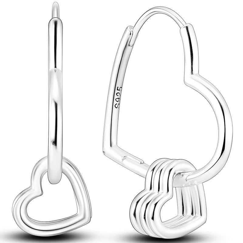 Colorful 925 Sterling Silver Hoop Earrings for Women | Classic Circle Earrings