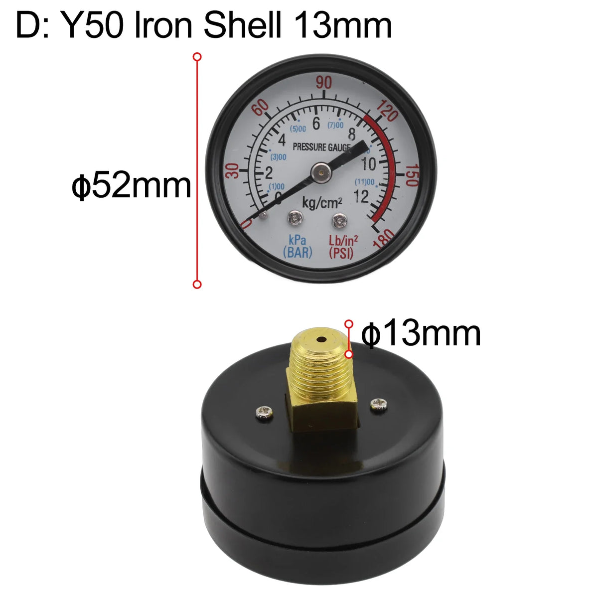 1pc Pressure Gauge for Air Compressor | Power Tool Replacement Accessory