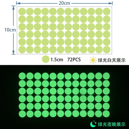 Glow in the Dark Wall Stickers | Luminous Dots Decals for Kids Room
