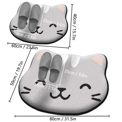 Thickened Special-Shaped Bathroom Mat – Absorbent Non-Slip Flannel Rug