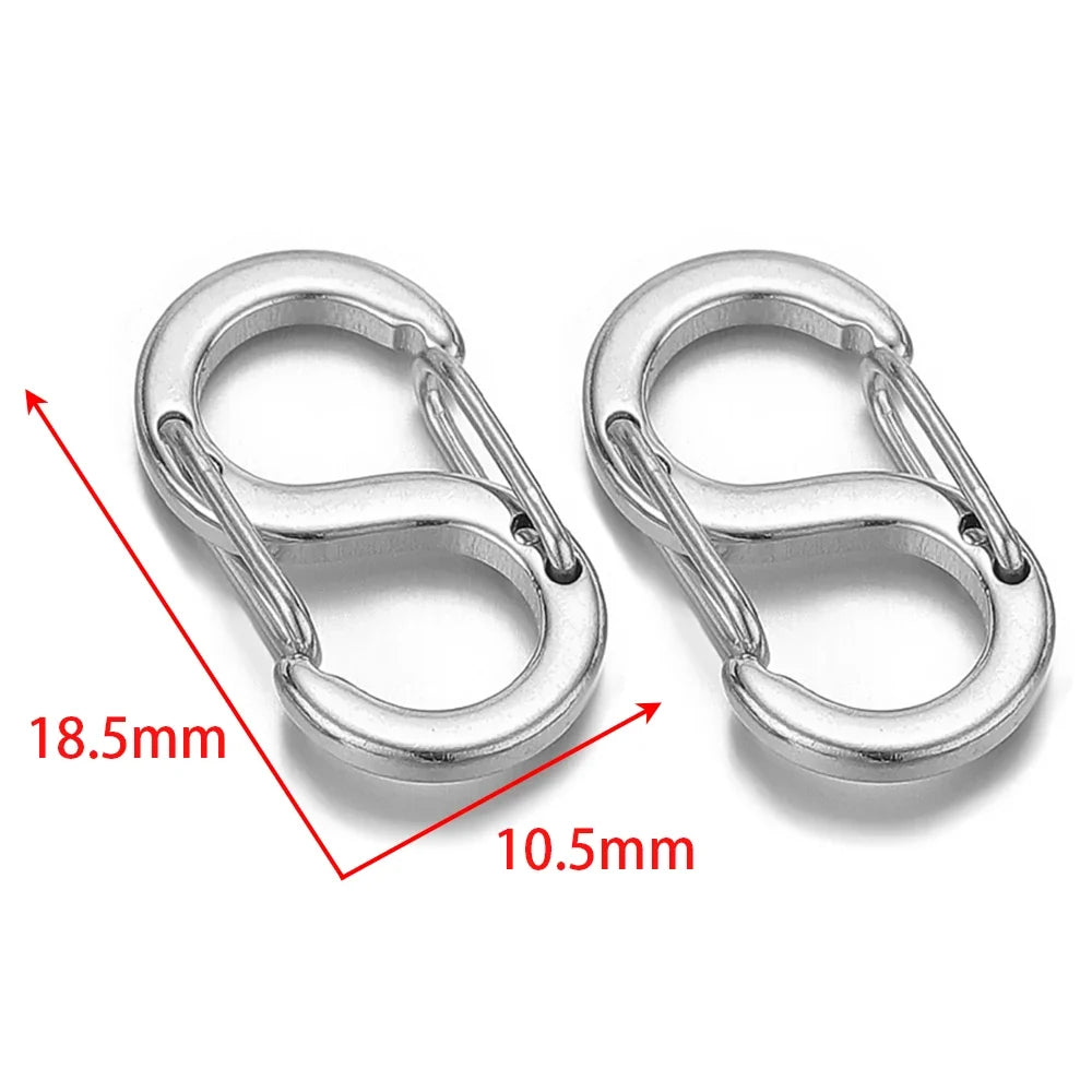 5pcs Stainless Steel Chic Letter S Buckle Clasps | 18k Gold Spring Lobster Hooks for DIY Jewelry Making