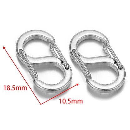 5pcs Stainless Steel Chic Letter S Buckle Clasps | 18k Gold Spring Lobster Hooks for DIY Jewelry Making