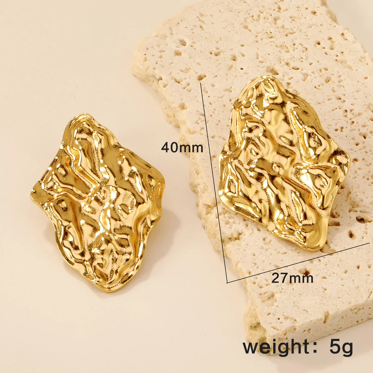 LUXUKISSKIDS Fairy Flower Earrings Stud | Gold-Plated Stainless Steel Piercing Jewelry for Women