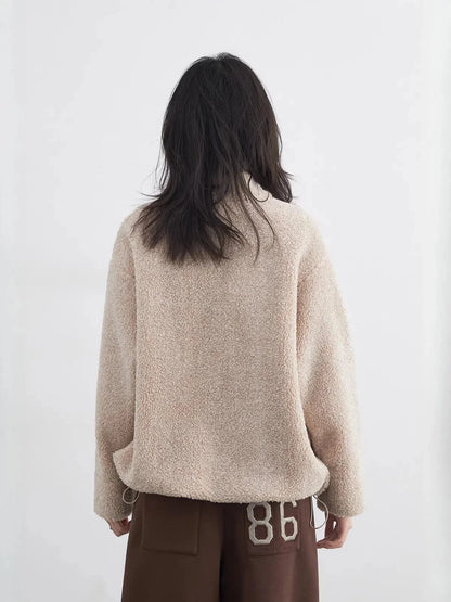 Women’s Plush Plaid Patchwork Hoodie Autumn Pullover