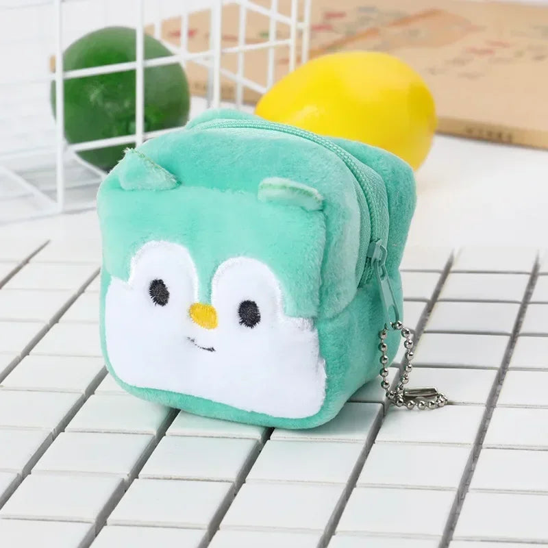 Cute Coin Purse with Keychain | Small Zipper Wallet for Change and Lipstick