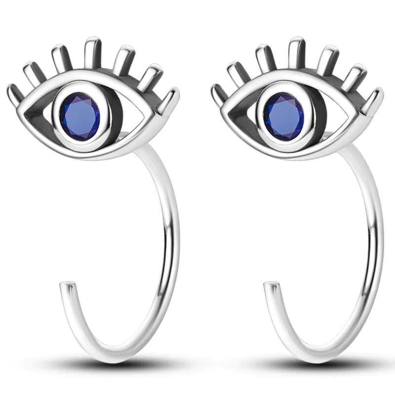 Colorful 925 Sterling Silver Hoop Earrings for Women | Classic Circle Earrings