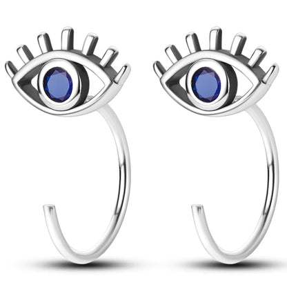 Colorful 925 Sterling Silver Hoop Earrings for Women | Classic Circle Earrings