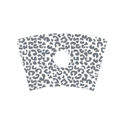 Leopard Pattern Full Wrap Vinyl Sticker for 24 oz Cold Cup | Cheetah Coffee Cup Decal