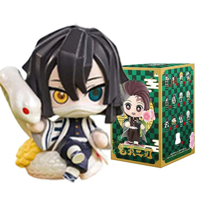 Demon Slayer Tanjiro Kamado Nezuko anime cartoon figure blind box creative personalized statue model ornament surprise gift box