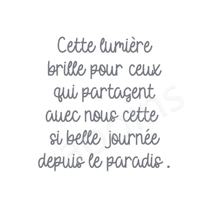 French Lantern Memorial Vinyl Decal Sticker | Wedding and Remembrance Wall Decor