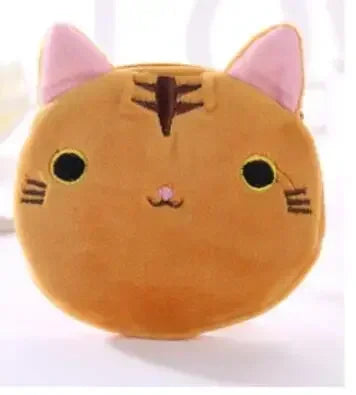 Cute Animal Plush Coin Purse | Zipper Change Purse with Keychain Mini Wallet