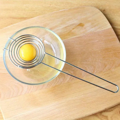 Premium Stainless Steel Egg Yolk Separator | Effortless Egg White and Yolk Divider with Filter Function