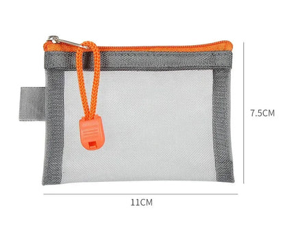 Mini Clear Nylon Mesh Zipper Coin Purse | Portable Wallet for Cards, Keys, and Lipstick