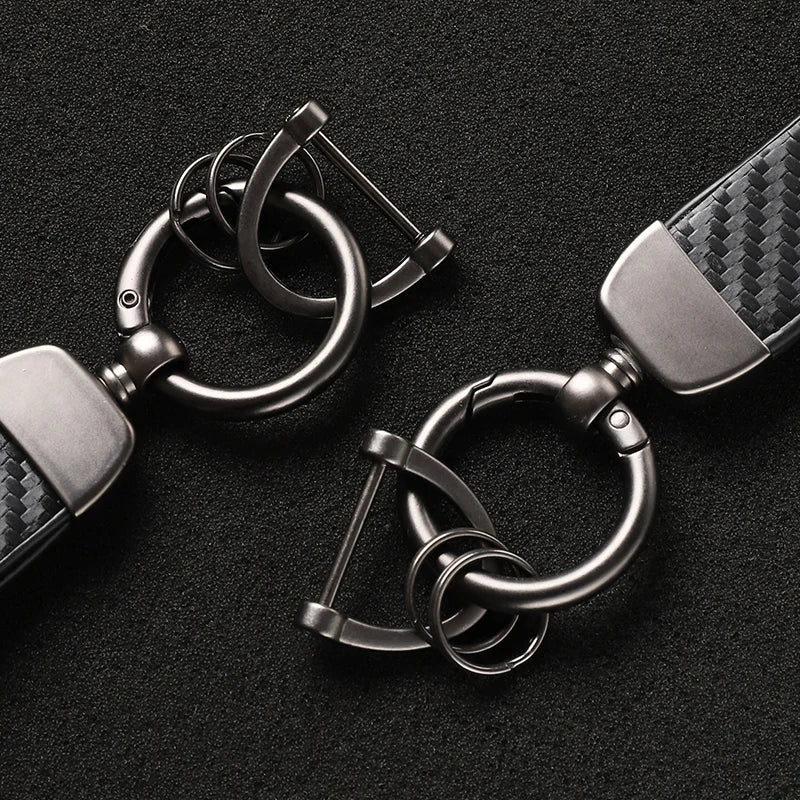 Jetour Keychain Carbon Fiber Style | Microfiber Leather Key Ring