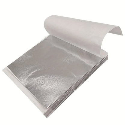 100pcs Imitation Gold Silver Foil Paper Leaf Sheets | Gilding DIY Craft Art Supplies