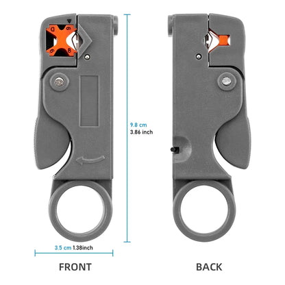Stainless Steel Coax Cable Stripping Pliers | Adjustable Wire Stripper Tool