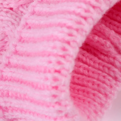 Classic Solid Knit Dog Sweater | Warm Winter Pullover for Small Breeds
