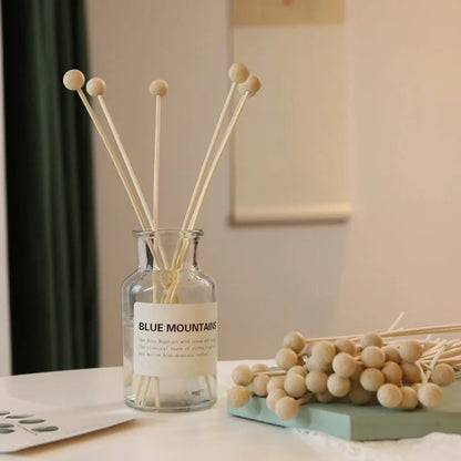 30Pcs Wood Bead Aroma Diffuser Sticks | Natural Rattan Reed Sticks for Home Fragrance