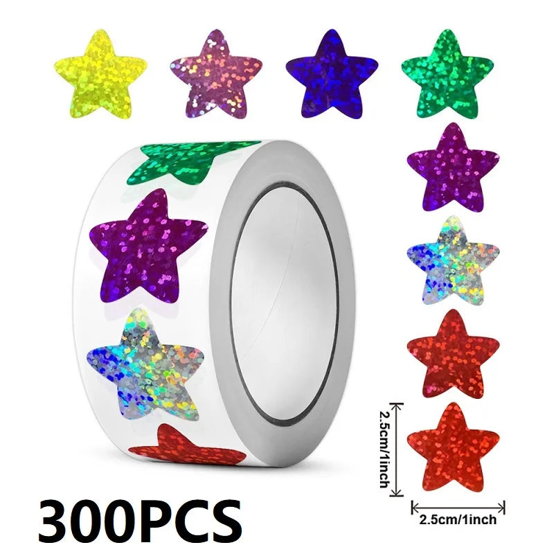 100-500PCS Heart Thank You Stickers | Small Roll Packaging Stickers for Photocard Decor