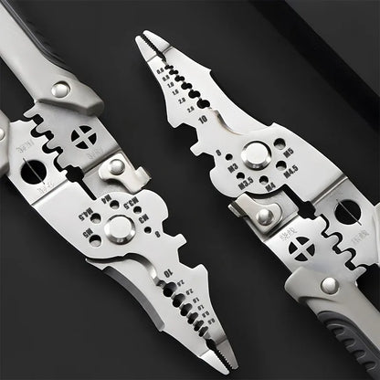 Multifunctional Electrician Pliers, 6-in-1 Wire Stripper Separator, Cutting and Crimping Tool for Cable Repair and Installation