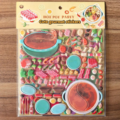 9 Styles Cute Double Layer 3D Foam Stickers | Alphabet, Cars, Food Cartoon for DIY Notebook, Journal & Phone Case Decoration