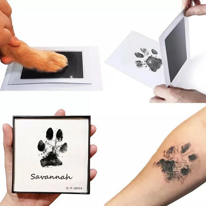 Pet Handprint Footprint Kit | No Touch Ink Pad for Cat Dog Paw Print Keepsake