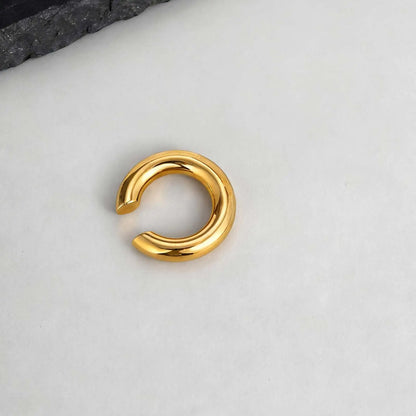 Stainless Steel C-Shaped Ear Clip | Punk Fake Piercing Ear Cuff for Women
