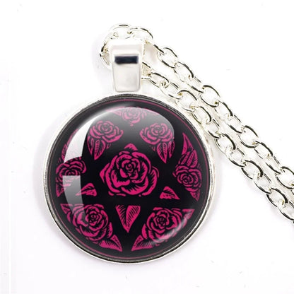 Hip Hop Rock Glass Cabochon Pendant Necklace | Music Band Jewelry