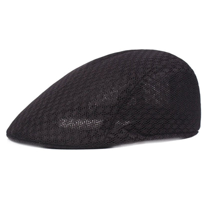 Breathable Mesh Beret Hat for Summer | Unisex Newsboy Flat Cap