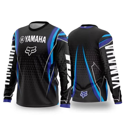 Summer YAMAHA Men Women Motorcycle Riding Suit Loose Breathable Quick Drying Off-Road Racing Suit Long Sleeved Sports T-Shirt