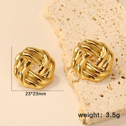 LUXUKISSKIDS Fairy Flower Earrings Stud | Gold-Plated Stainless Steel Piercing Jewelry for Women