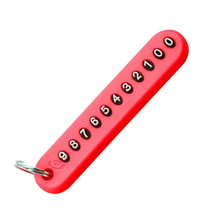 Car Phone Number Keychain | Anti-Lost Key Ring with Number Plate