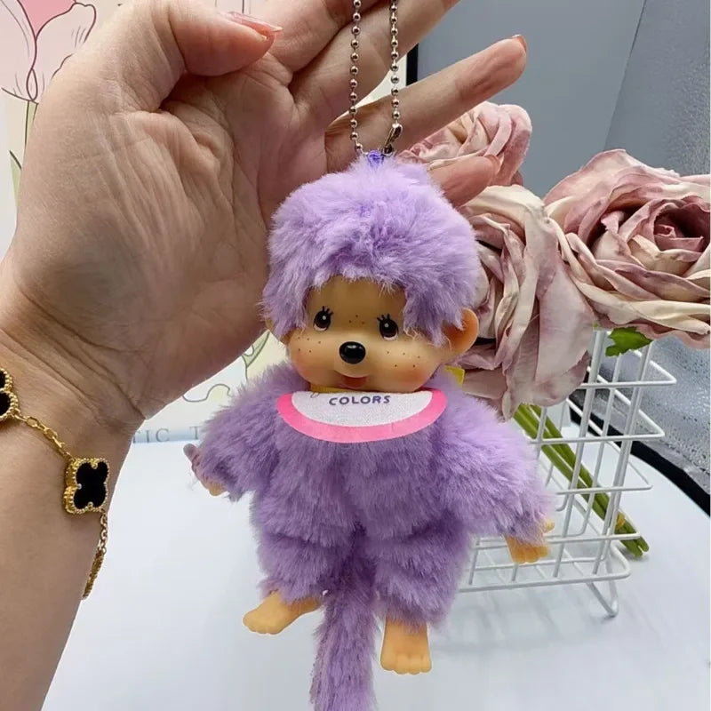 Anime Monchhichi Pendant Plush Doll - Cute Cartoon Character Standing Transformation Claw Machine Toy Multiple Selection Availab