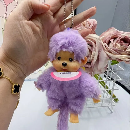 Anime Monchhichi Pendant Plush Doll - Cute Cartoon Character Standing Transformation Claw Machine Toy Multiple Selection Availab