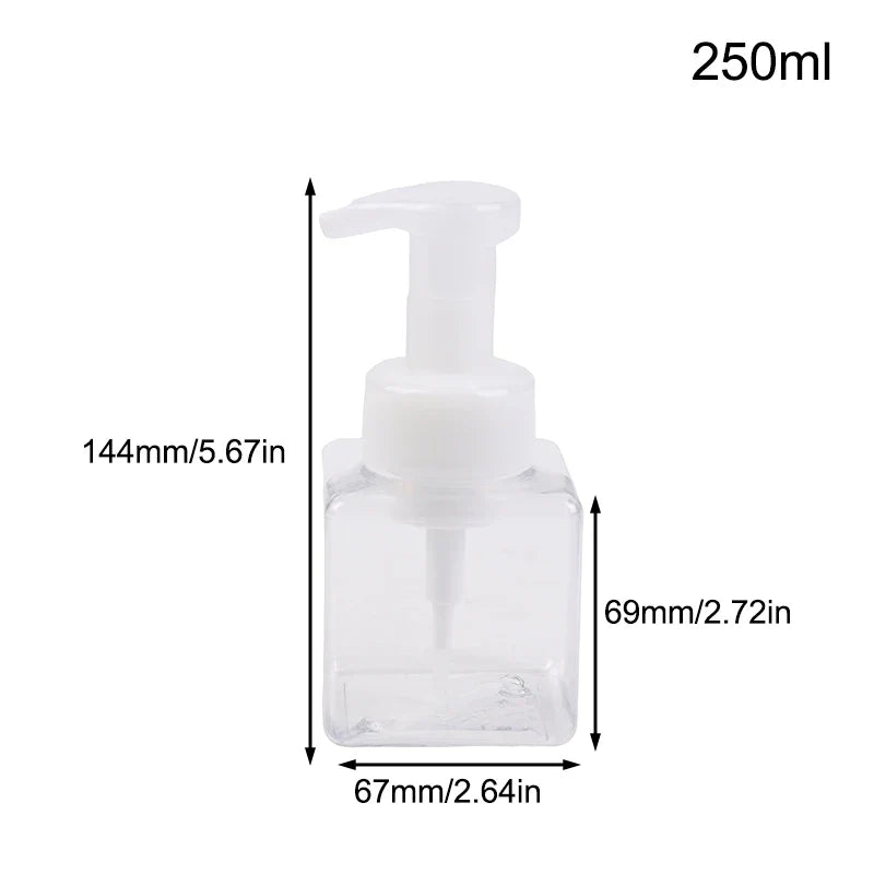 Portable Foam Soap Dispenser | Manual Press Pump Bottle for Bathroom and Travel