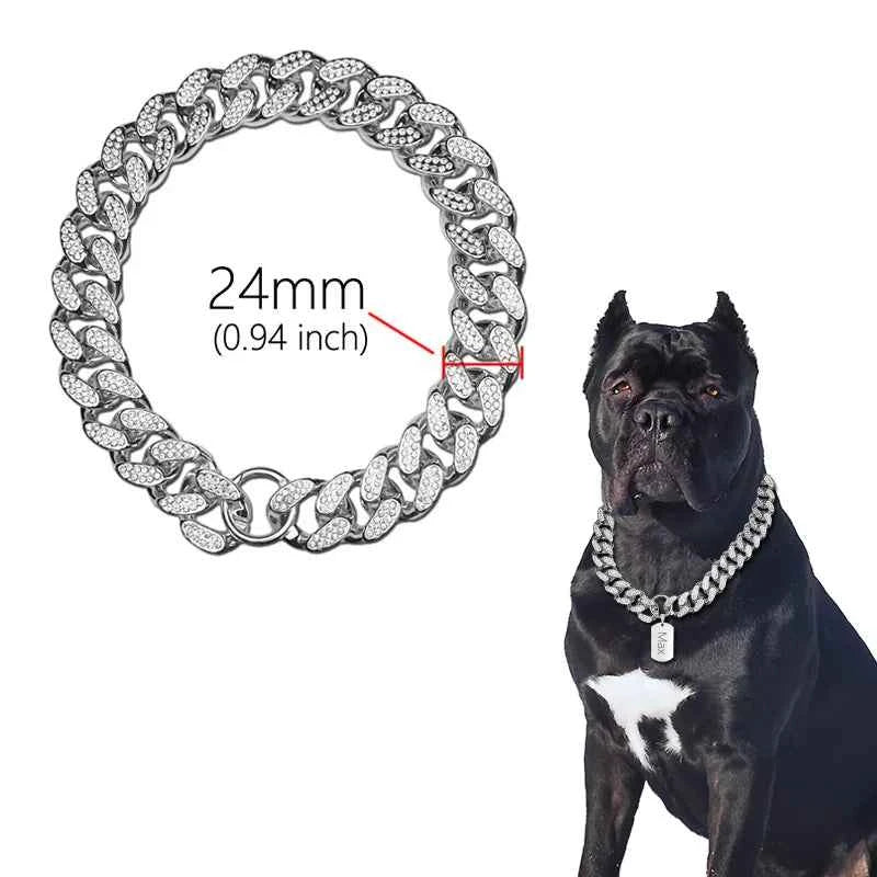 Dog Chain Collar for Your Confident Pet | Stylish & Strong