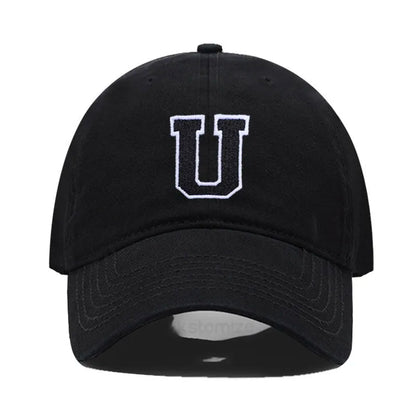 Initial Letter Embroidery Baseball Cap for Casual Sport Style