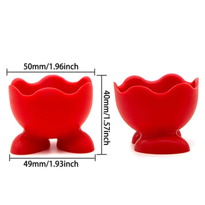 5PCS Silicone Egg Cup Holders | Food Grade Egg Storage Rack and Poacher Cups