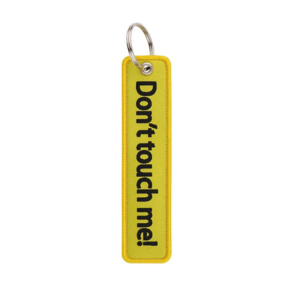 Warning Quotes Embroidery Key Fob | Motorcycle Car Keychain Gift